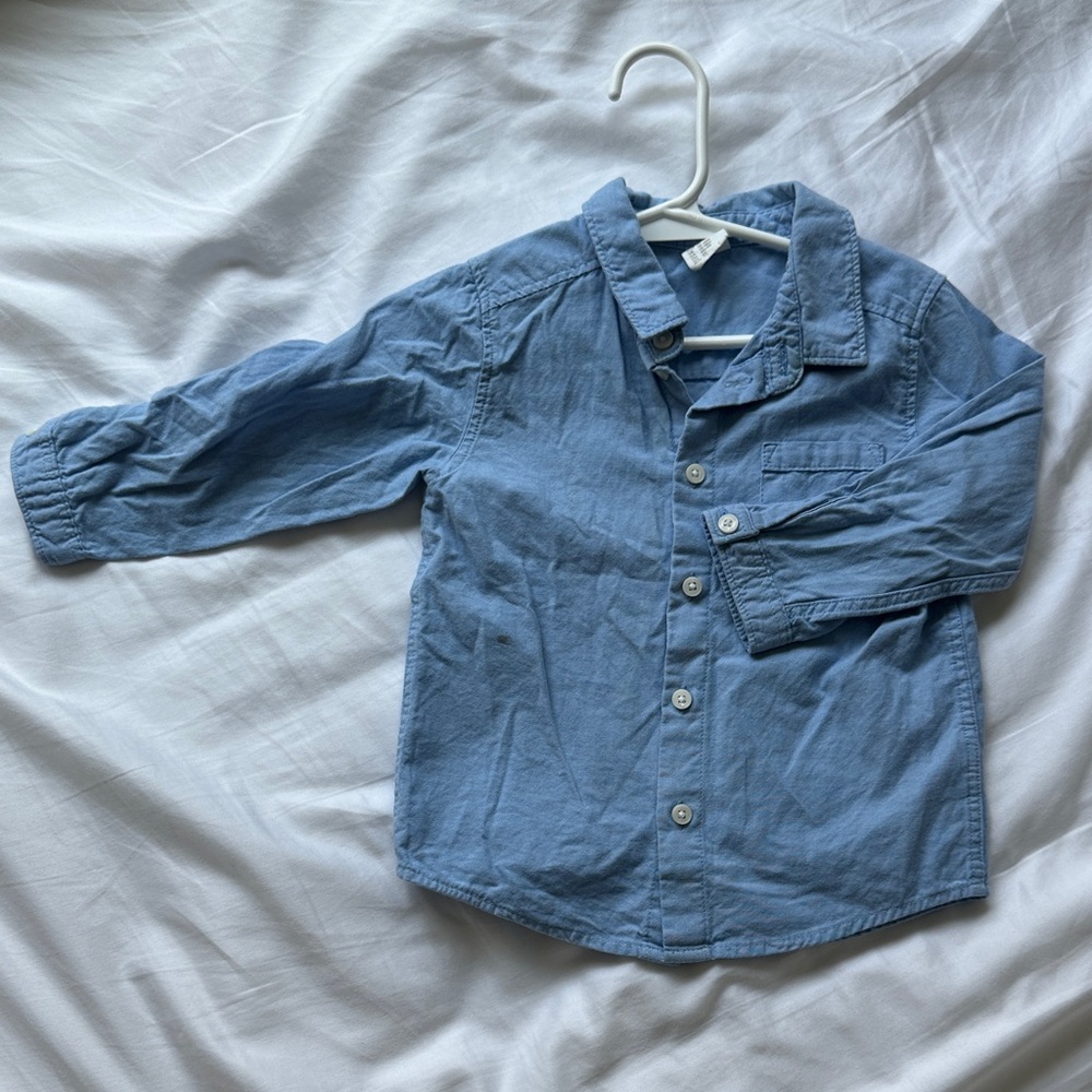 H&M Light Blue Casual button down Shirt 18M
